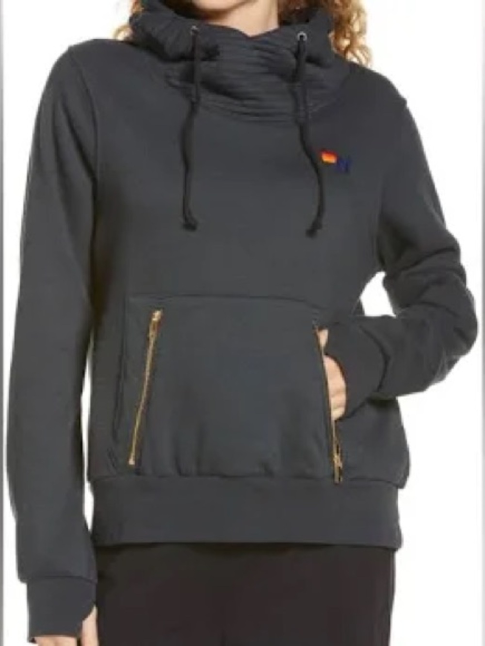 Aviator Nation Ninja Hoodie in Charcoal- Size S